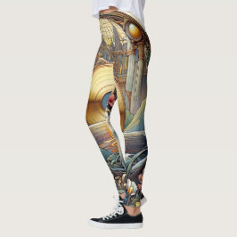 Leggings de disco Dourado