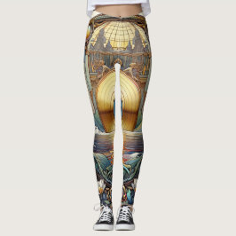 Leggings de disco Dourado