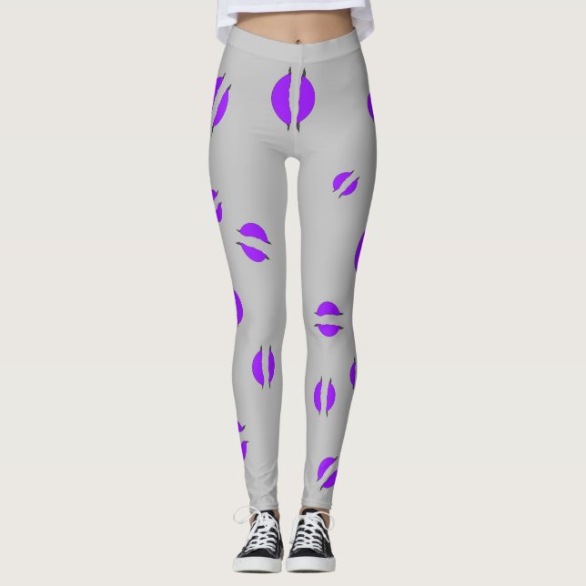 Leggings de disco púrpura (Frente)