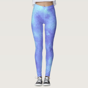 Leggings de Efeito de Nuvem de Tempestade Azul