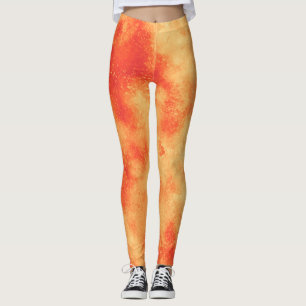 Leggings de efeito de nuvem laranja