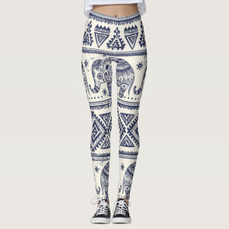 Leggings de Elefantes e Calças de Yoga em Tribal É
