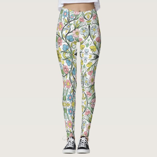 Leggings de Elegância Floral2 (Frente)