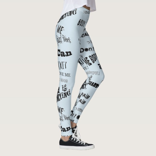Leggings de engrenagens - Arte do Word com Mensage (Direita)
