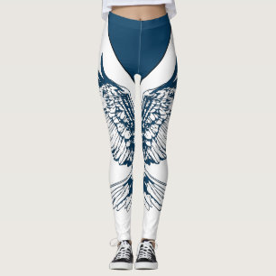 Leggings de esboço Bald Eagle Wing em 4 de julho