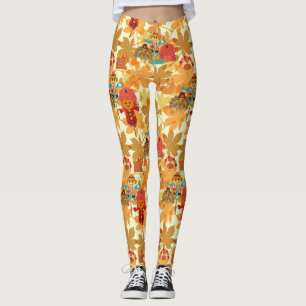 leggings de espantalho de ação de graças