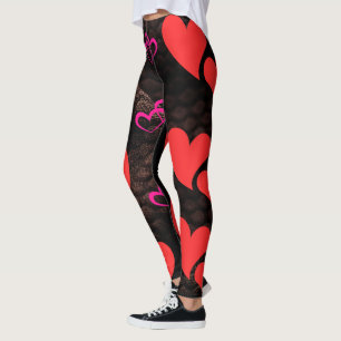 Leggings de Essência do Amor - Negrito e Elegante