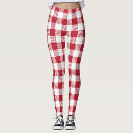 Leggings de estilo controladas por Gingham clássic