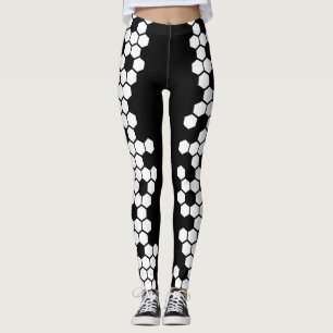 Leggings de Estilo de Esfera de Futebol do Hexágon