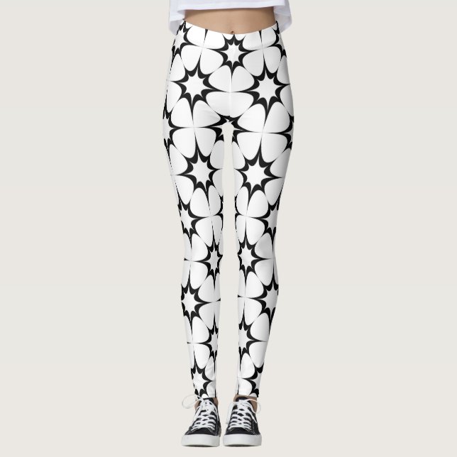 leggings de estrelas geométricas (Frente)