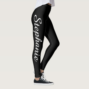 Leggings de execução preto personalizadas FAÇA Cri