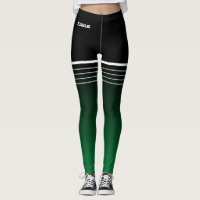 Leggings de exercício de gradiente verde na moda