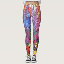 Leggings de explosão floral_aklouco