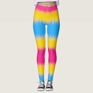 Leggings de faixas largas de sinalizador pansexual