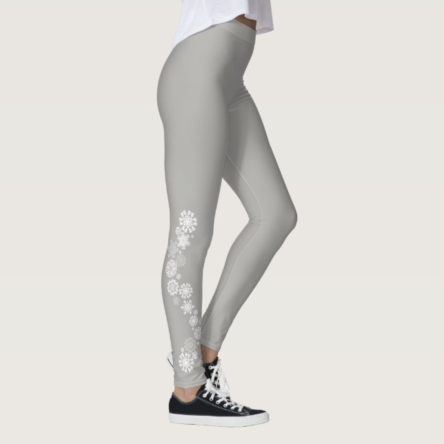 Leggings de fenda de neve de feriado feminino (Direita)