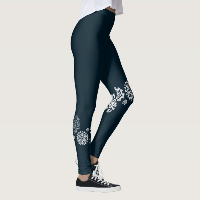 Leggings de fenda de neve de feriado feminino (Direita)