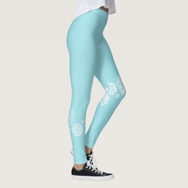 Leggings de fenda de neve de feriado feminino (Direita)
