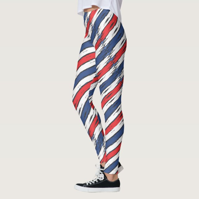 Leggings de Feriados de Verão Patrióticos da Famíl (Esquerda)