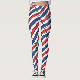 Leggings de Feriados de Verão Patrióticos da Famíl