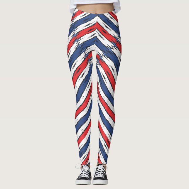 Leggings de Feriados de Verão Patrióticos da Famíl (Frente)