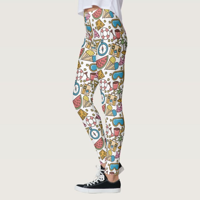 Leggings de férias de praia (Esquerda)