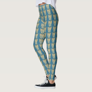 Leggings de Férias do Anjo do Guardião Azul