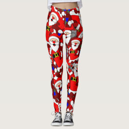 Leggings de Férias dos Papais noeis de Jolly