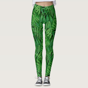Leggings de Fern Verde Jardim: Ir à Terra — Leggin