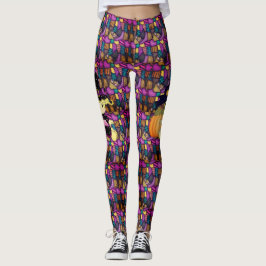 Leggings de festas de bruxas pequenas