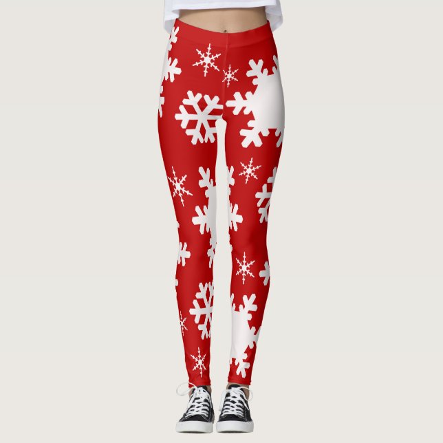 Leggings de floco de neve de Natal! (Frente)