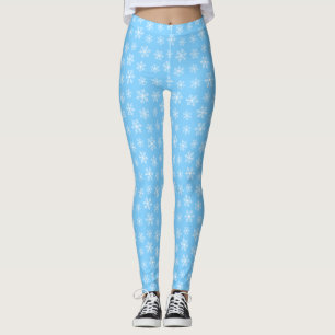 Leggings de flocos de neve azuis