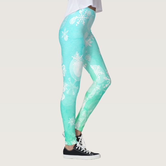 Leggings de flocos de neve femininos (Direita)