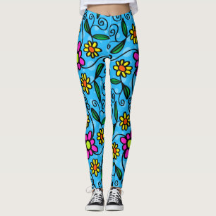 leggings de flores