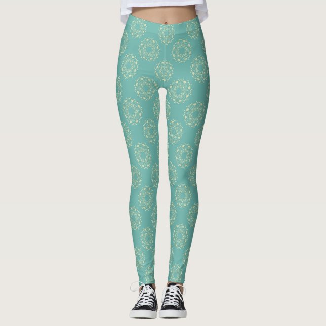 leggings de flores antigas (Frente)