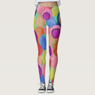 Leggings de Flores Coloridas