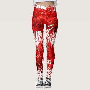 Leggings de flores da aranha Vonflora