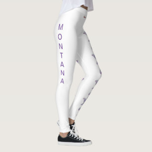 Leggings de Flores do Estado de Bitterroot White M