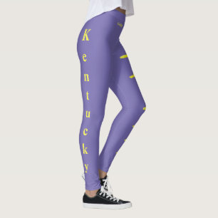 Leggings de Flores do Estado Purple Kentucky Golde