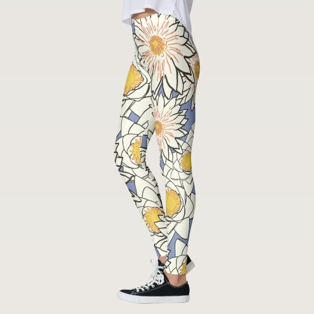 leggings de flores grandes para mulheres zazzle (Esquerda)
