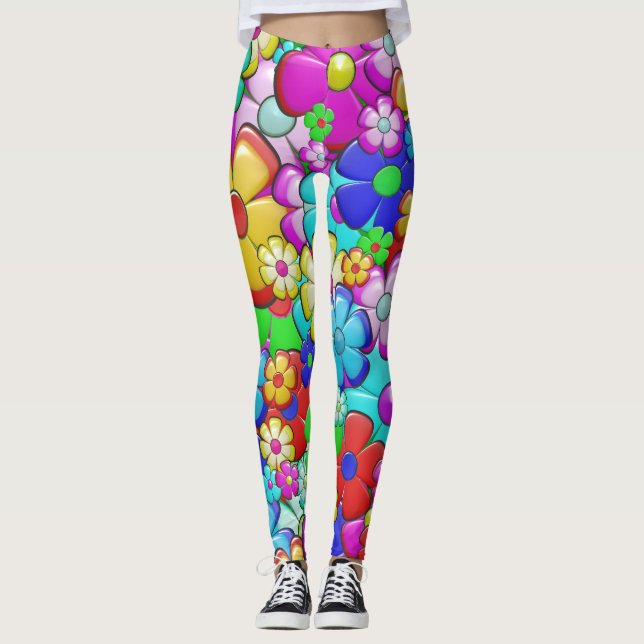 leggings de flores hippie (Frente)