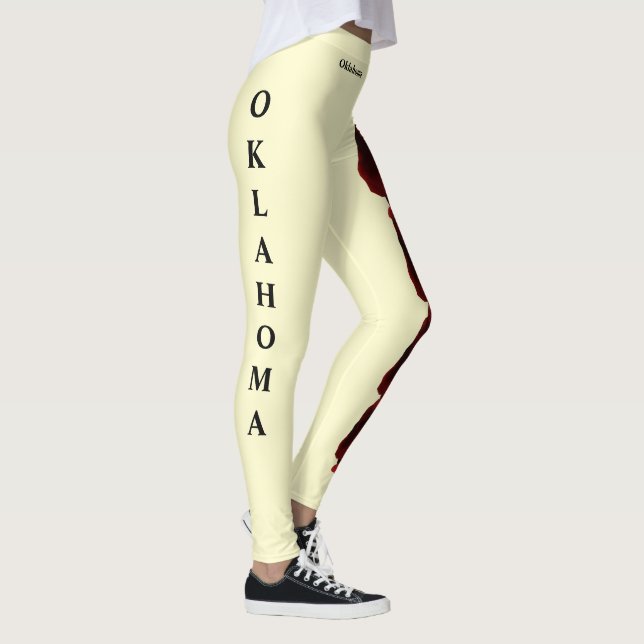 Leggings de Flores Rosa do Cream Oklahoma State Ok (Direita)
