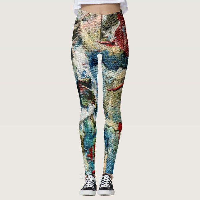 Leggings de Fluxo Abstrato (Frente)