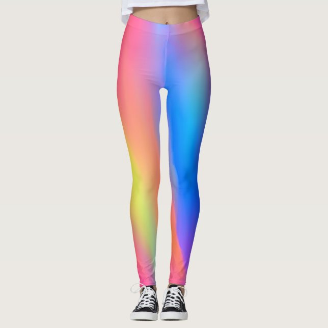 Leggings de fluxo neon (Frente)