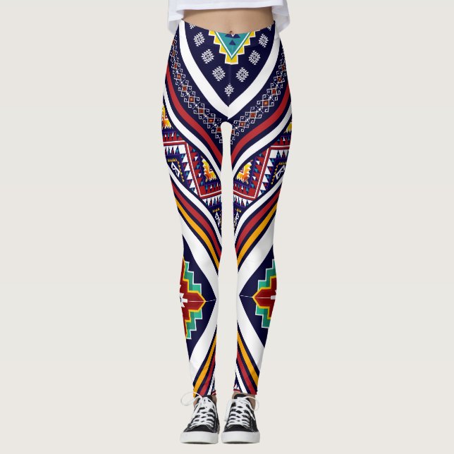 Leggings de fluxo neon  (Frente)