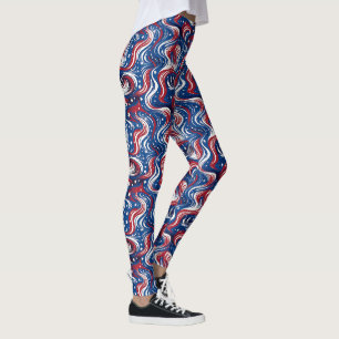 Leggings de Fluxos Patrióticos - Diversão
