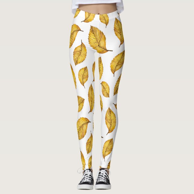 Leggings de Folha Amarela (Frente)