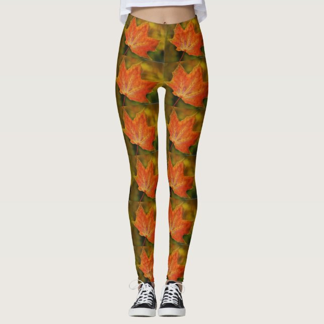Leggings de Folha de outono (Frente)