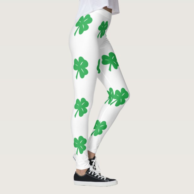 Leggings de folha de trevo verde (Direita)