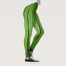 Leggings de Folha Verde
