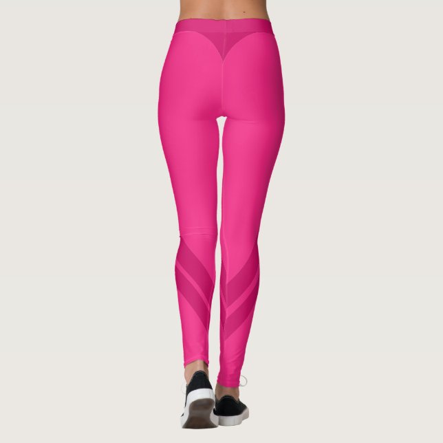 Leggings de forma de tonalidade rosa (Verso)